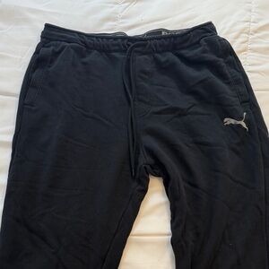 Puma Amplified Logo Sweatpants Black Joggers Men’s - Size XL